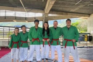 De izquierda a derecha Kalet Diaz, Johel Garro, David Espinosa, Deylin Garro, Edgardo Mora y Osvaldo Castro